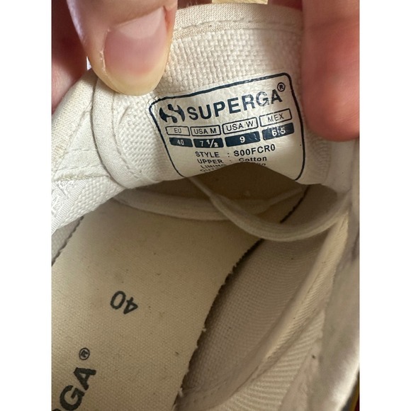 Superga White Canvas Rainbow Platform Sneakers Women's US 7.5 EU 40 - Picture 9 of 9